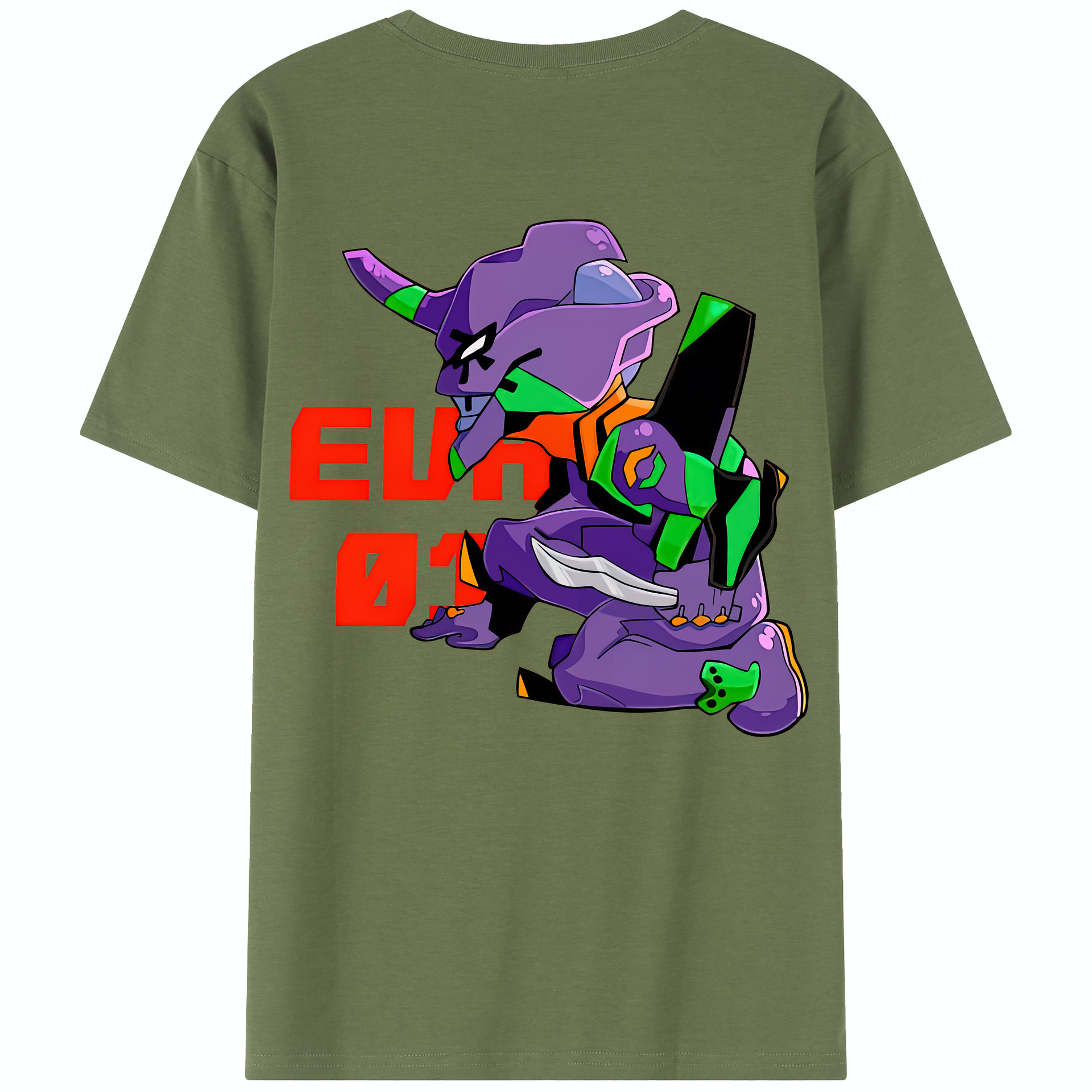 （画像用） EVA 新世紀エヴァンゲリオン 綿100％半袖Tシャツ（背面プリント）
